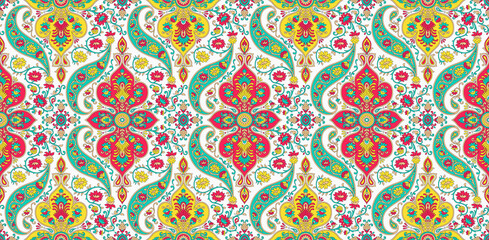 beautiful floral and chintz seamless texture pattern for textile printing
