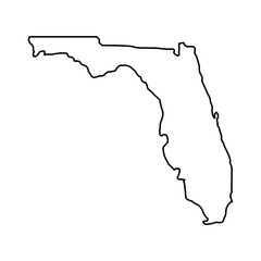 Florida outline map - 783227093