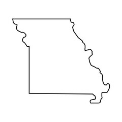 Missouri outline map - 783227245