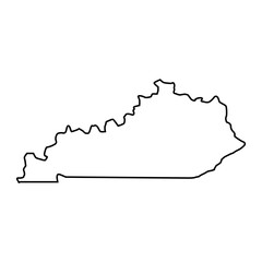 Kentucky outline map - 783227291