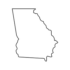 Georgia outline map - 783227456