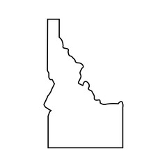 Idaho outline map - 783227457