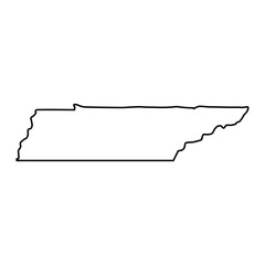 Tennessee outline map - 783227618