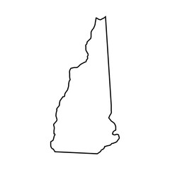 New hampshire outline map