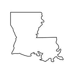 Louisiana outline map - 783227699