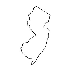 New jersey outline map - 783227801
