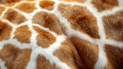 Abstract background pattern of giraffe skin, fur texture, close-up