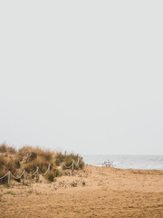Beach of Punta Sabbioni during a cloudy morning 