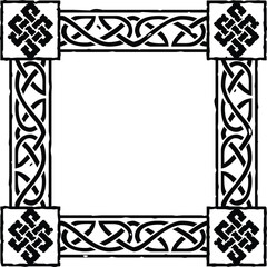 Small Square Celtic Frame - Diamond Knot
