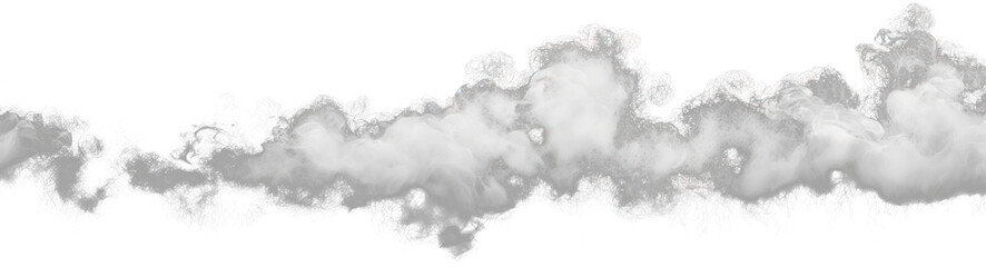 clean white cloud on transparent background