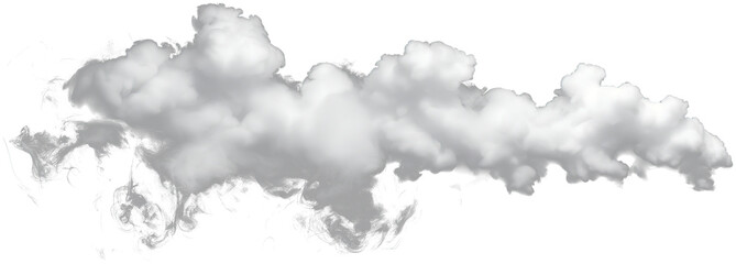 Obraz premium clean white cloud on transparent background