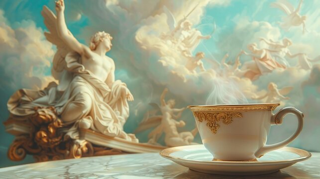 Avoiding Caffeine in the Afternoon and The Existence of Multiple Gods in Polytheistic Belief Systems, energizing mythology in soft background