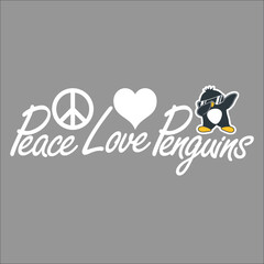 Love Peace Penguins Funny Dab Penguin Animal Lover Dabbing