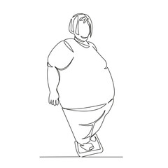 fat woman on scales