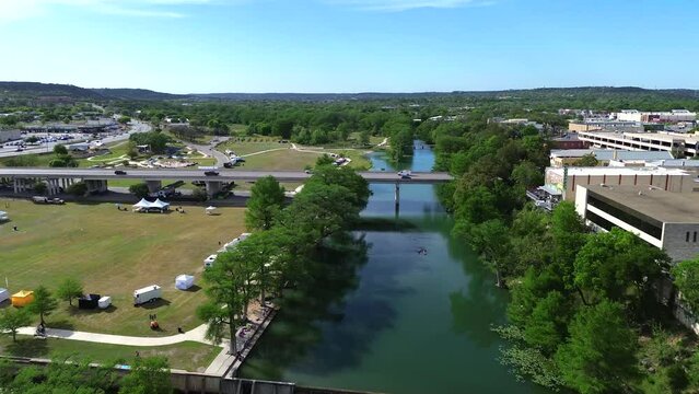 Louise Hays Park in Kerrville, Texas. America, USA. Location for viewing the total solar eclipse 4/8/2024