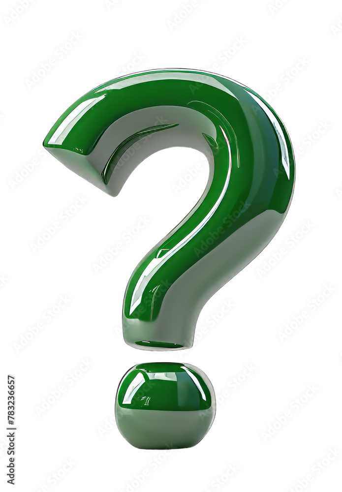 Canvas Prints Green Question Mark