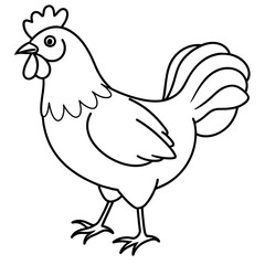 hen and chicken vector, illustration