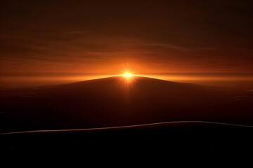 sunset in the mountains