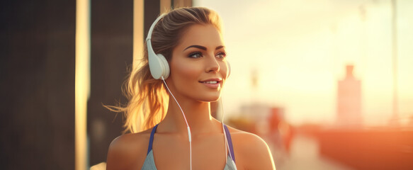 smart woman listening to music during exercise. exercisers and are checking how to exercise properly. correct exercise. diet, body shape, healthy, strong, shape, gym, training, body slim - obrazy, fototapety, plakaty