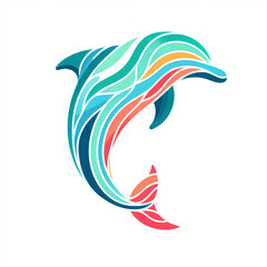 Obraz premium a dolphin illustration vector style PNG image 