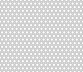 Mosaic hexagon shapes background. Bold rounded hexagons mosaic cells with padding. Hexagon geometric shapes. Seamless tileable vector illustration.