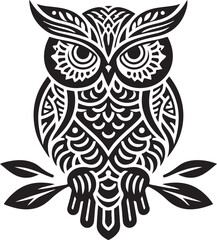 Owl Silhouette Logo Design