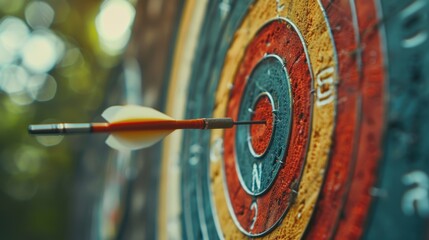 set goals for work. dart aiming at the target center business. goal, aiming marketing target metaphor, Succeed dart board, defines objectives, success investment ideas, winner, Generate by AI