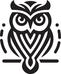 Owl Silhouette Logo Design