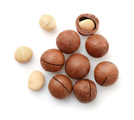 Top view of macadamia nuts