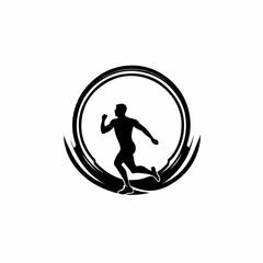 silhouette of an athletics logo