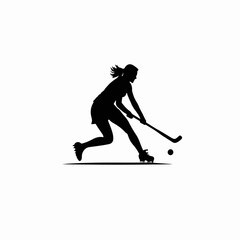 silhouette of a hockey player