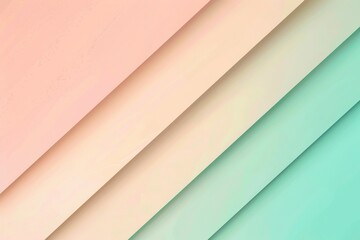 Obraz premium Colorful pastel background with peach and mint color diagonal stripes