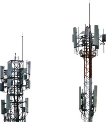 mobile phone 5G tower isolated