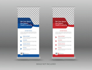 Vector modern and professional medical Rollup banner design