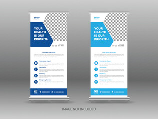 Vector modern and professional medical Rollup banner design