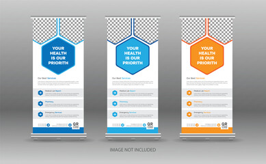 Vector modern and professional medical Rollup banner design