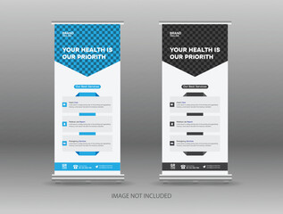 Vector modern and professional medical Rollup banner design