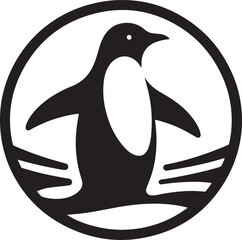 simple silhouette of penguin 