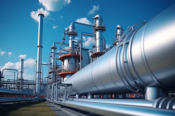 Fototapeta na wymiar Oil and gas industrial,Oil refinery plant form industry