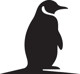 simple silhouette of penguin