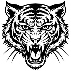 head of a tiger vector illustration