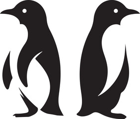 simple silhouette of penguin 