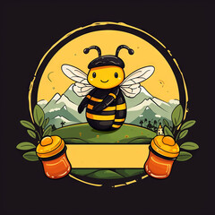 Honey or bee farm logo
