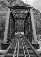 Train trestle on the Durango Silverton Narrow Gauge Railroad, Durango, CO