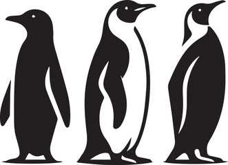 simple silhouette of penguin  © SKShagor