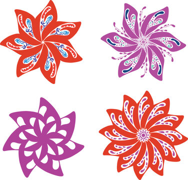 Vector design elements, floral pattern