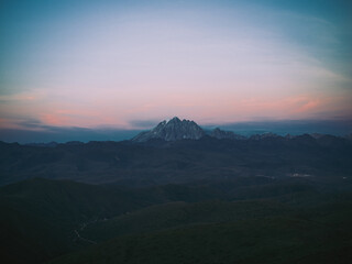 sunrise over the mountains