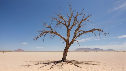 Dry tree in the desert.