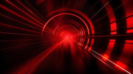 Radial red light through the tunnel glowing in the darkness for print designs templates, Advertising materials, Email Newsletters, Header webs, e commerce signs retail shopping, advertisement business