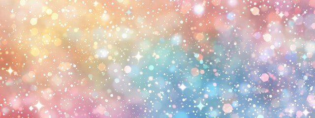 Estores personalizados com sua foto Rainbow pastel glitter background with stars, kawaii rainbow fantasy sky pattern for cute colorful wallpaper fantasy art.